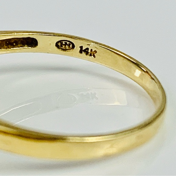 14K Yellow Gold Pearl & Diamond Cocktail Ring Size 7 - Picture 10 of 12